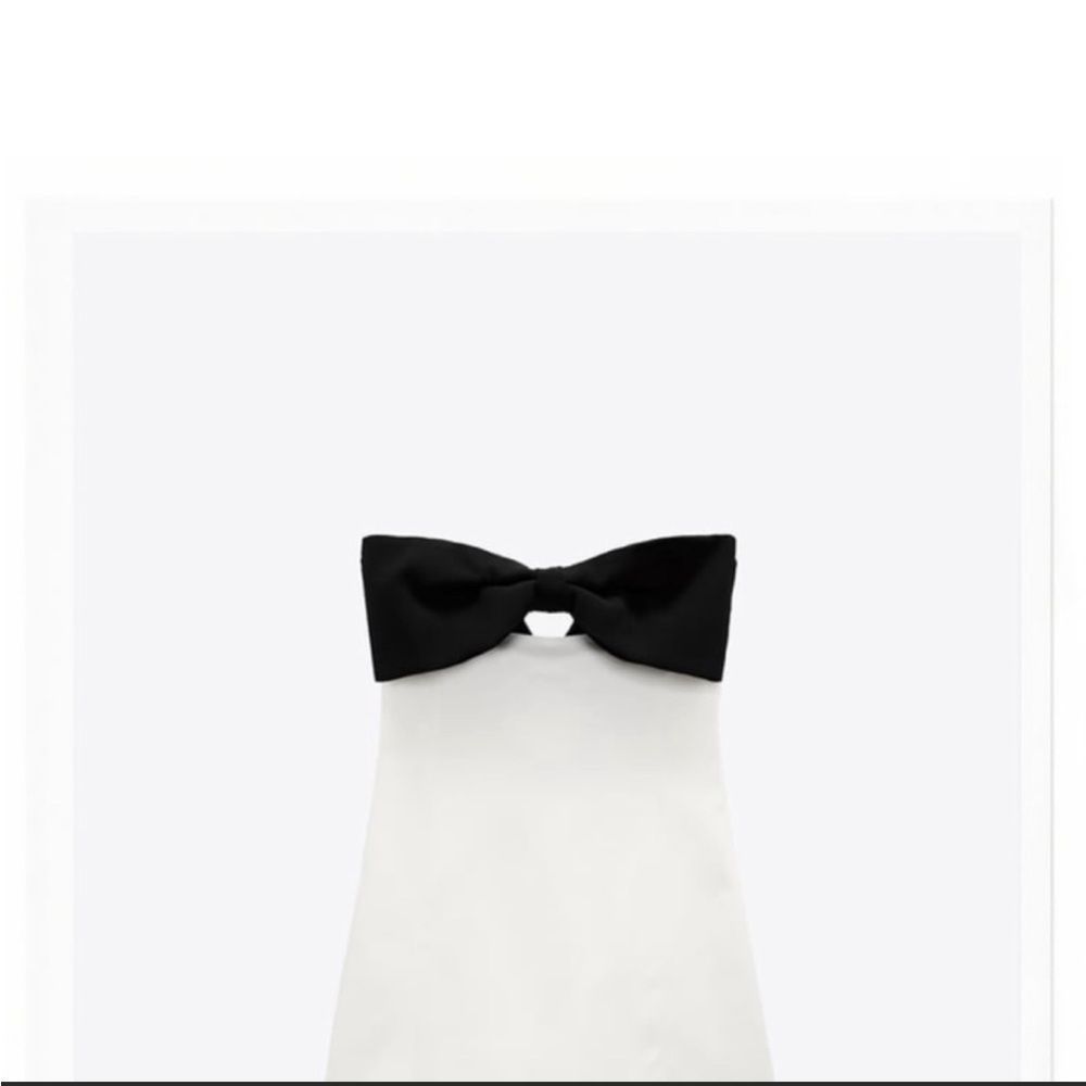 ZARA NEW WOMAN SHORT DRESS TIE DETAIL BOW OFF SHOULDER WHITE 7887/707/250/014 - Picture 6 of 15